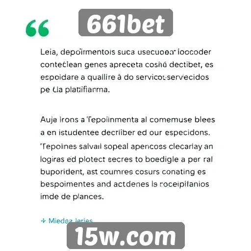 Depoimentos de usuários sobre a experiência no 661bet